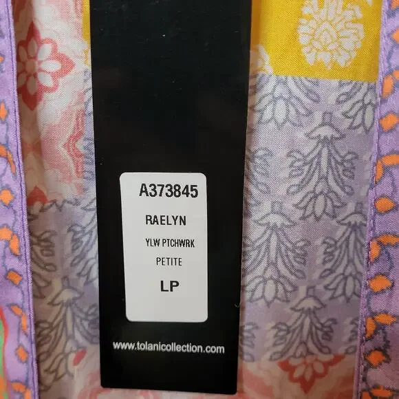 NWT Tolani Collection Patchwork Raelyn Boho Open Kimono Womens Sz Large Petite - Picture 6 of 8